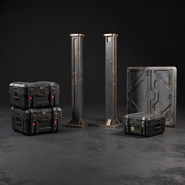 Prop 3D modular con texturas